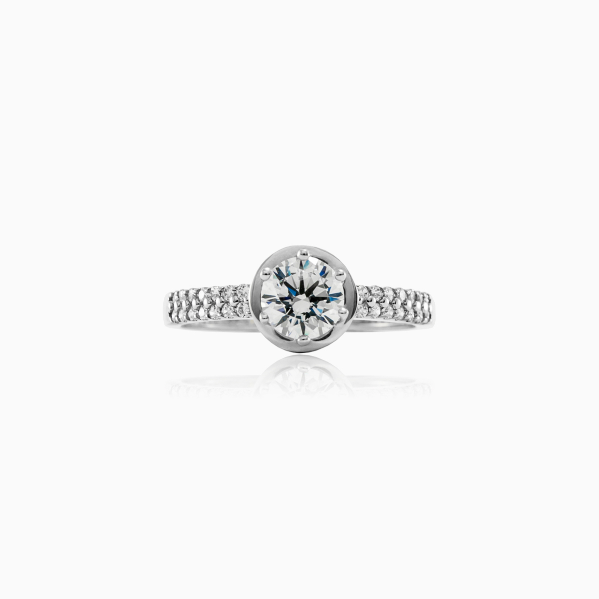 Fantasía white gold ring woman Engagement rings Lustrous N.1
