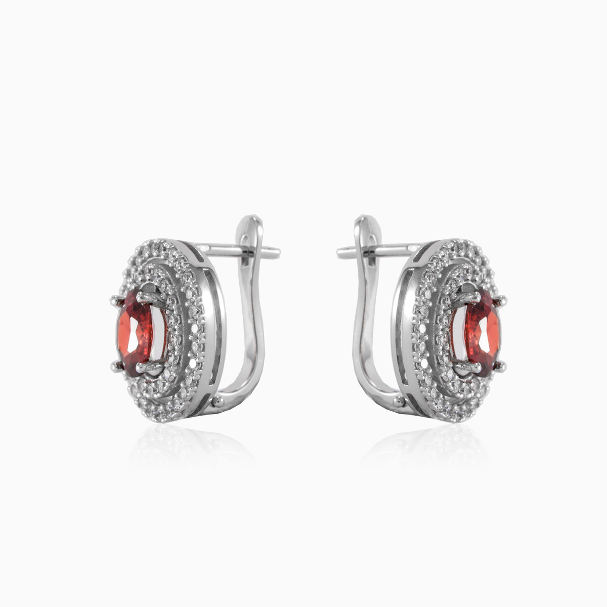 Oval garnet earrings woman Earrings Royal N.2