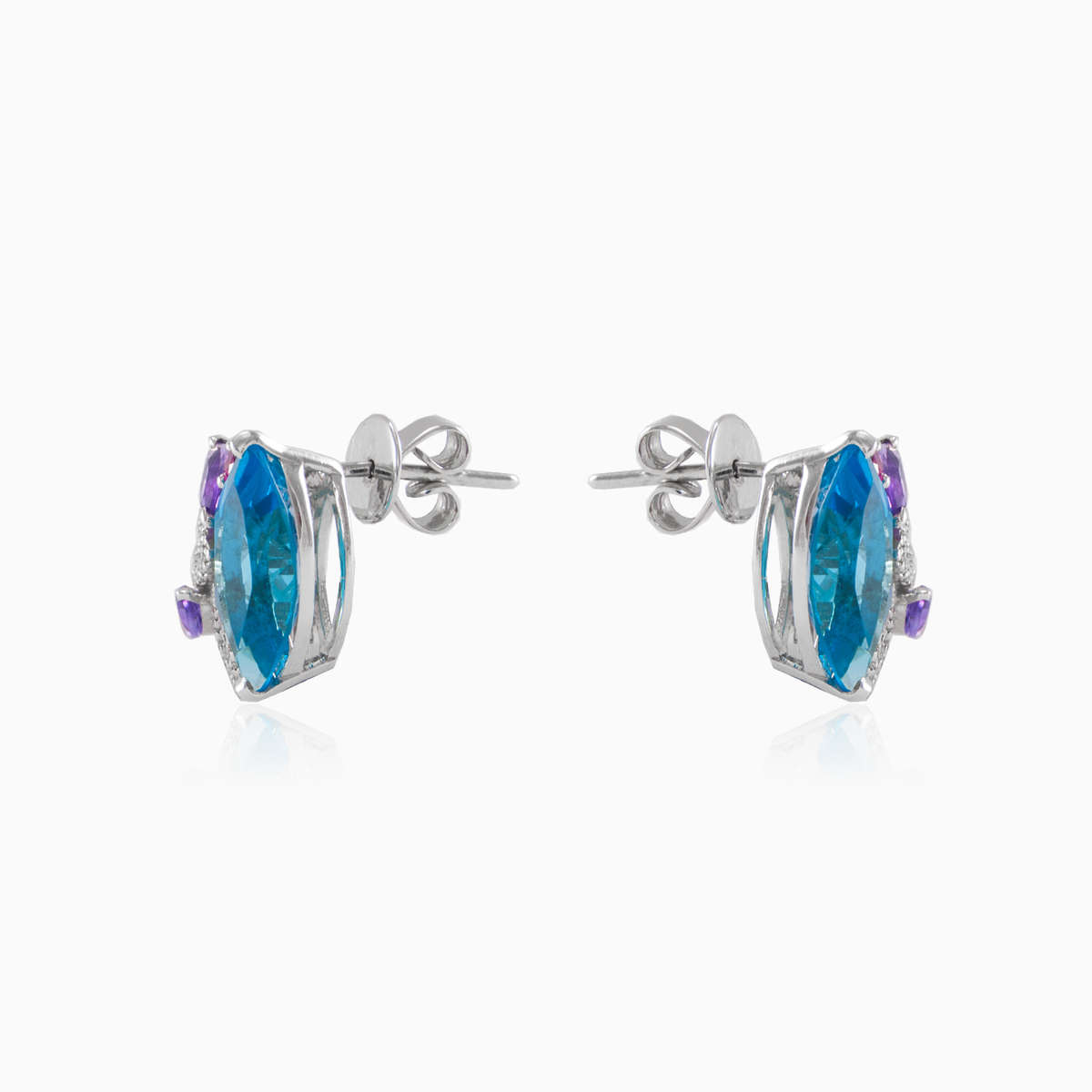 Pendientes de diamantes y topacio mujer Pendientes Brillantino N.2