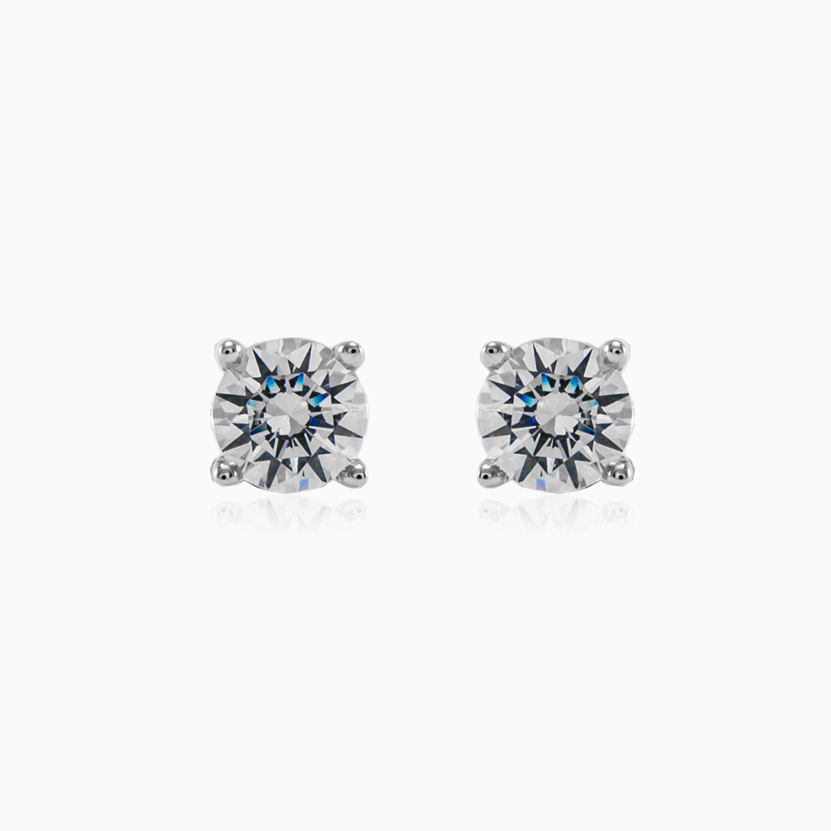 Classic white diamond studs unisex Earrings Brillantino N.1