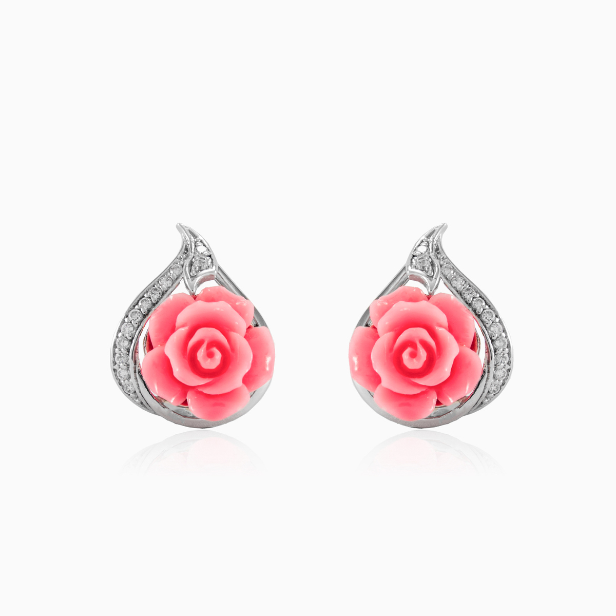 Pendientes de rosa mujer Pendientes Colorino N.1