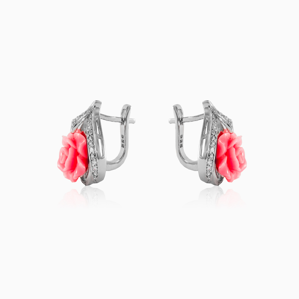 Pendientes de rosa mujer Pendientes Colorino N.2