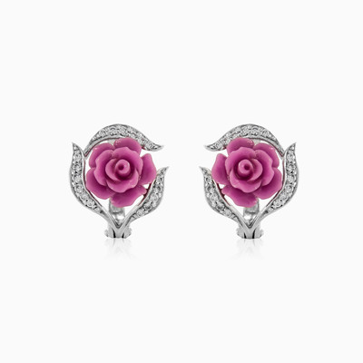 Boucles d'oreilles rose pourpre femme Boucles d'oreilles Colorino