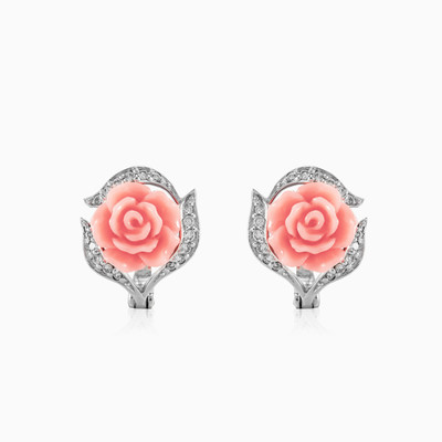 Серьги с кристаллами Розочки  Женские Серьги Colorino