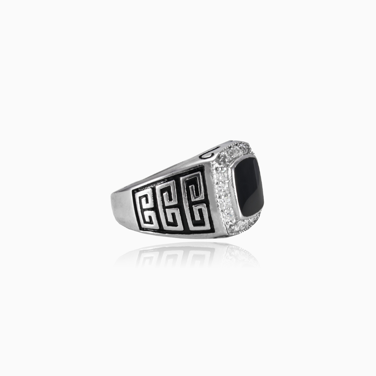 Square enamel ring man Rings Hellas N.2