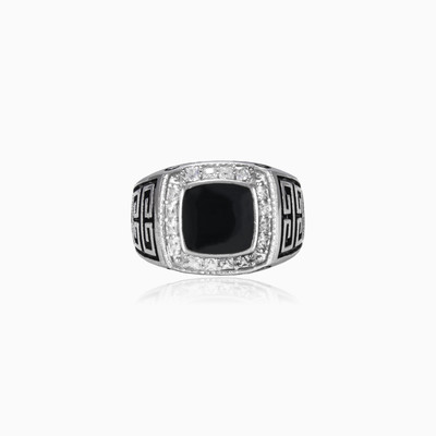Square enamel ring man Rings Hellas