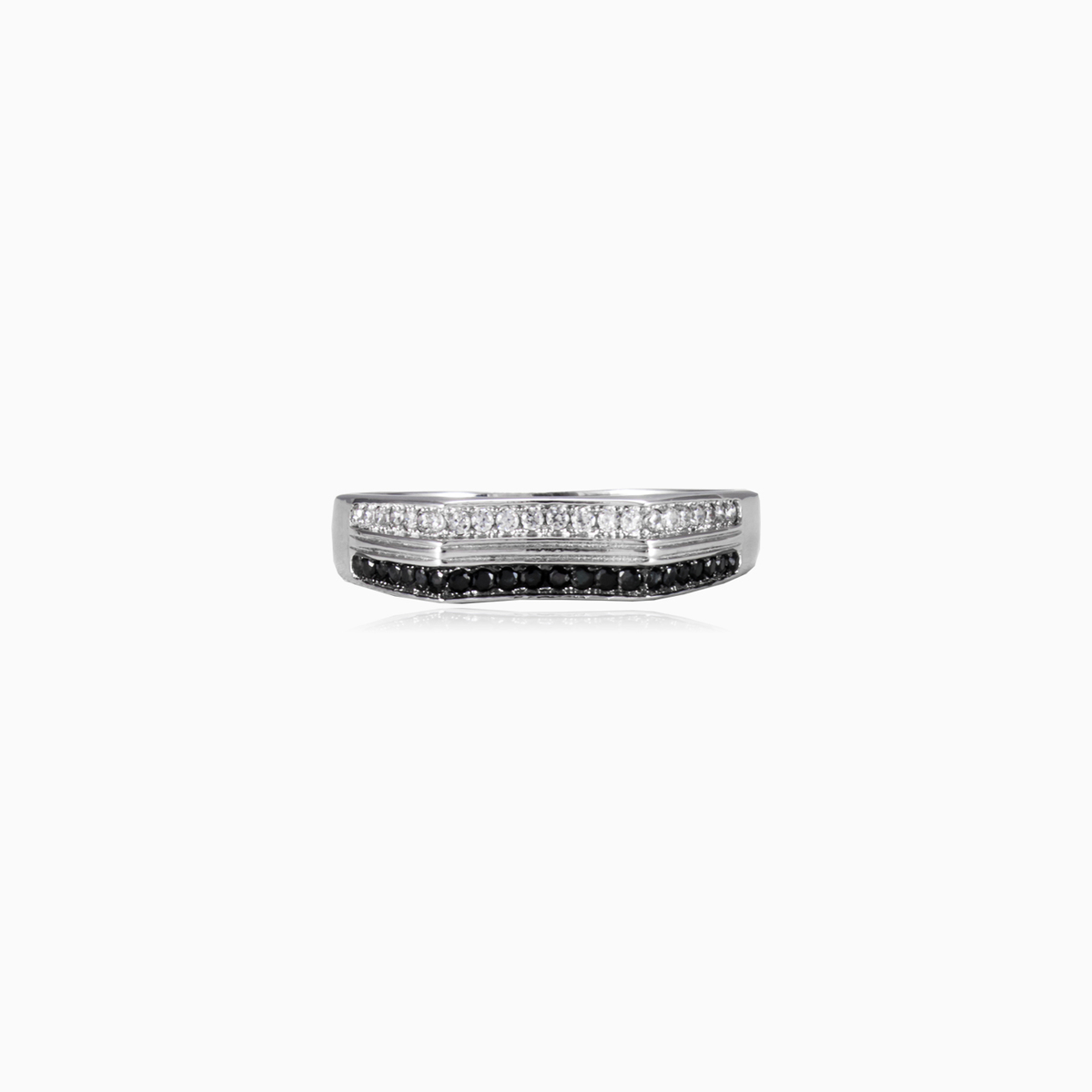 Bague en noir et blanc unisex Bagues Shine bright N.1