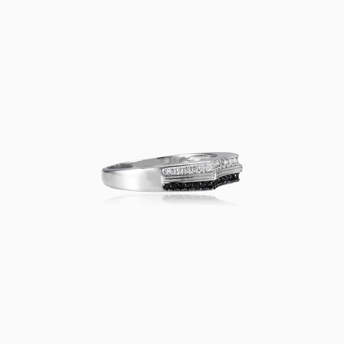 Bague en noir et blanc unisex Bagues Shine bright N.2