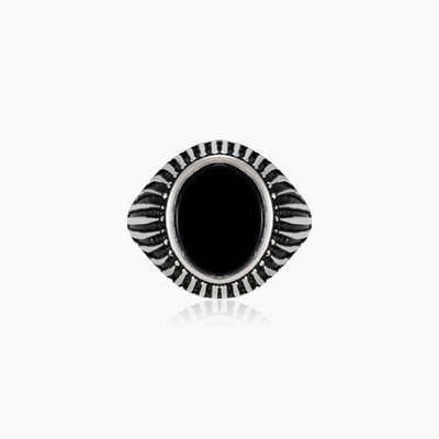 Lining onyx ring unisex Rings Harmony