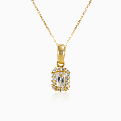 Rectangle halo pendant woman Pendants Royal