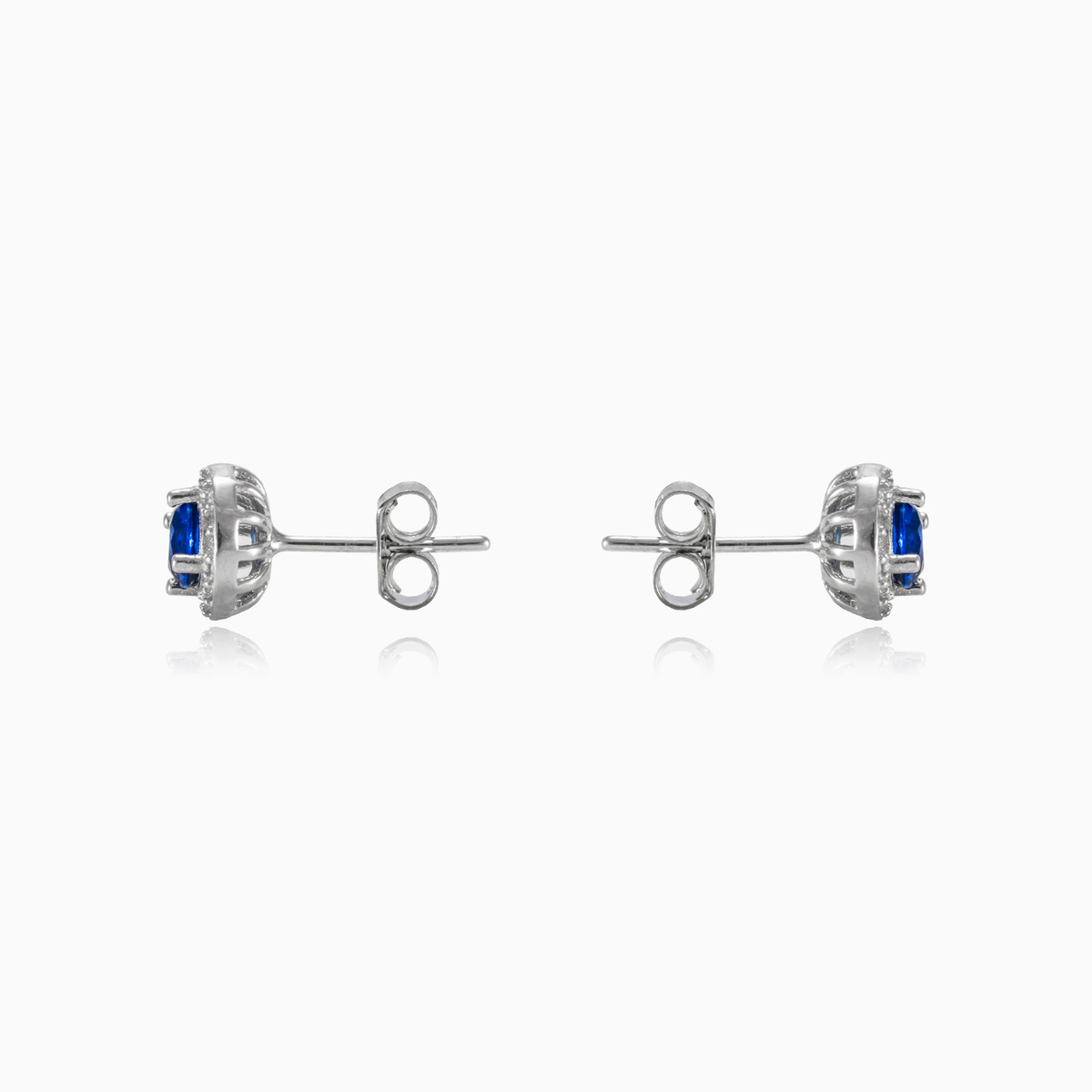 Aretes redondos azules mujer Pendientes Halo N.2