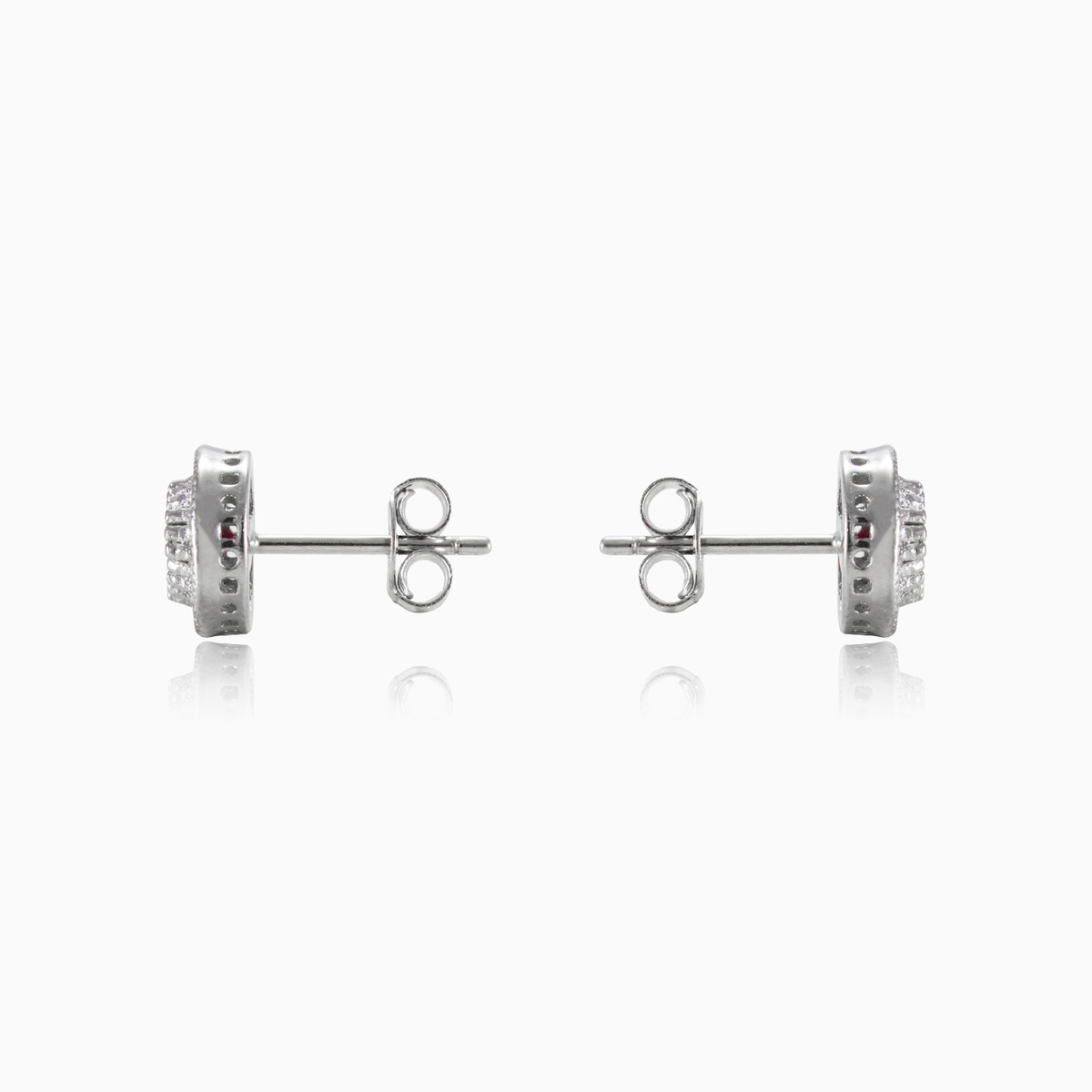 Aretes rojos barrocos mujer Pendientes Halo N.2