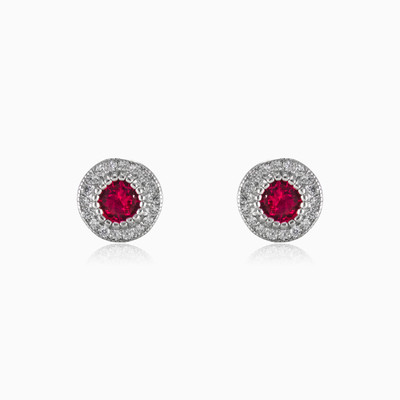 Red baroque earrings woman Earrings Halo