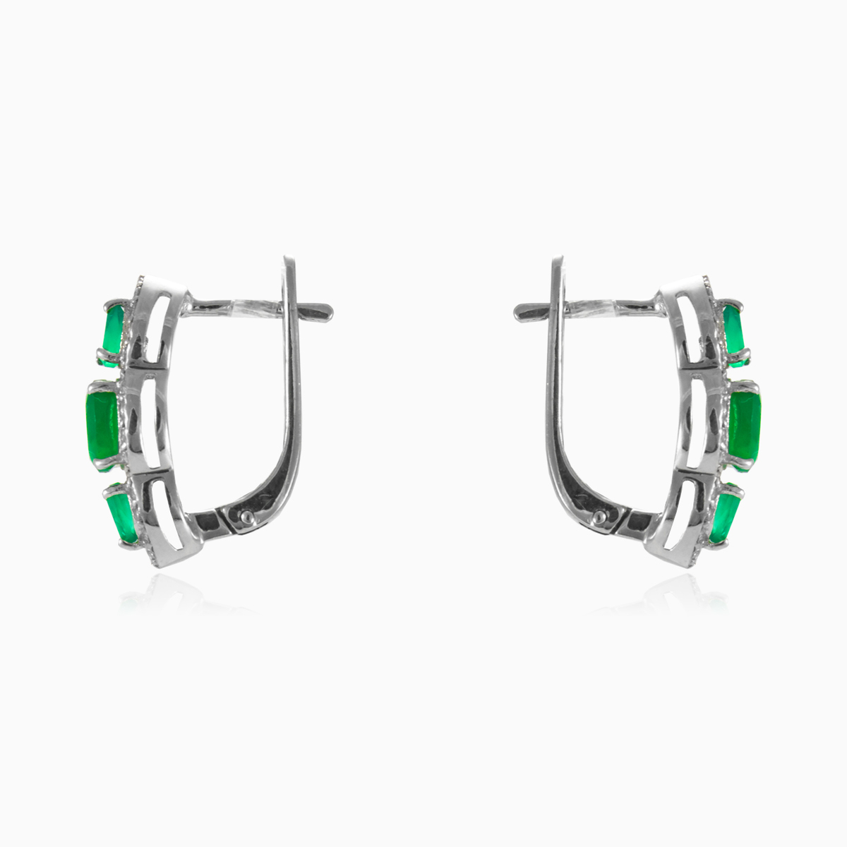 Triple jade earrings woman Earrings Halo N.2