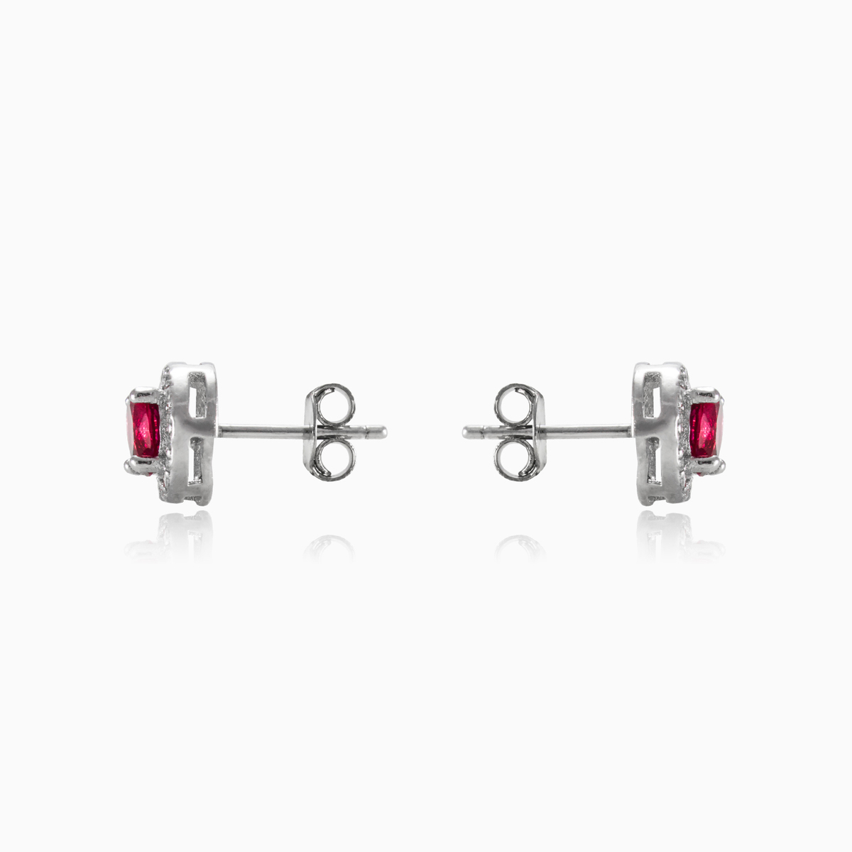 Round red earrings woman Earrings Halo N.2