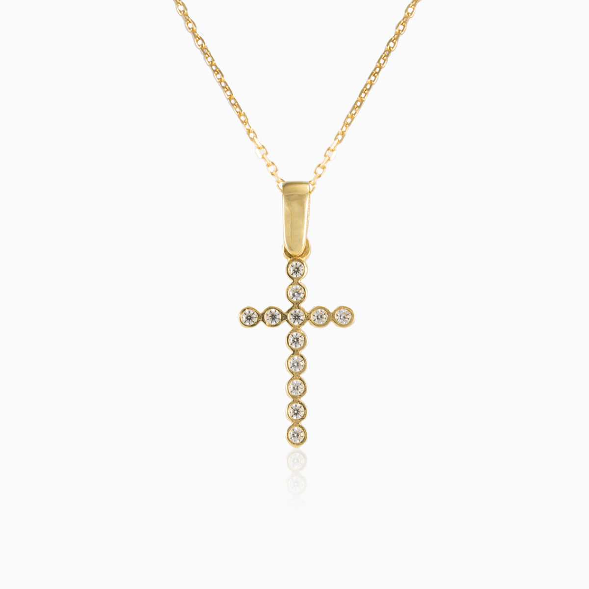 Round crystal cross woman Pendants Santa Croce N.1
