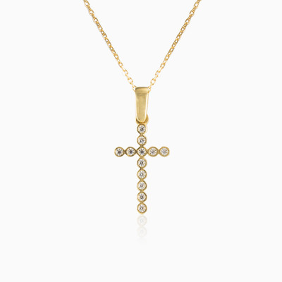 Round crystal cross woman Pendants Santa Croce