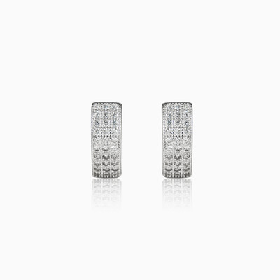 Pave hoops woman Earrings Shine bright