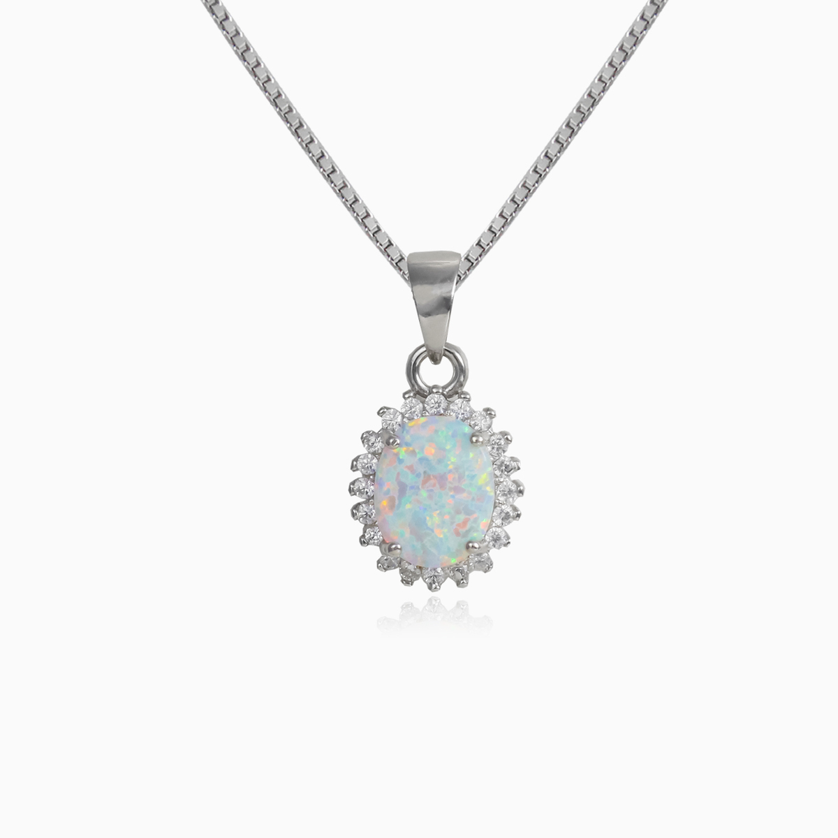Königlich weißer Opal-Anhänger Frauen Anhänger Halo N.1