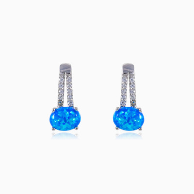 Symmetric blue opal earrings woman Earrings Colorino