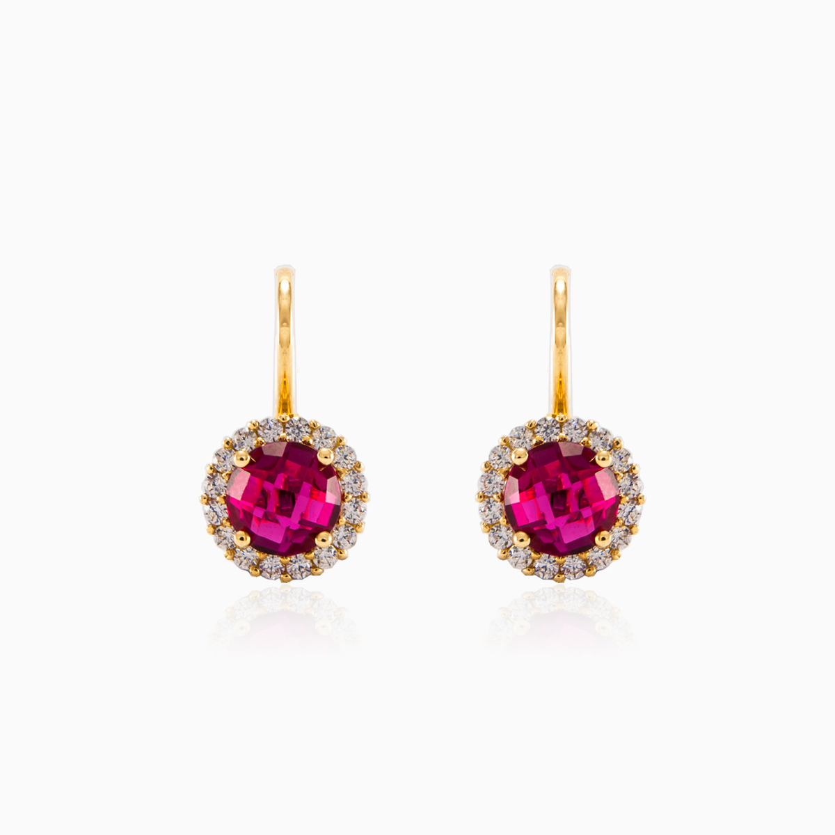 Round rubellite earrings woman Earrings Royal N.1
