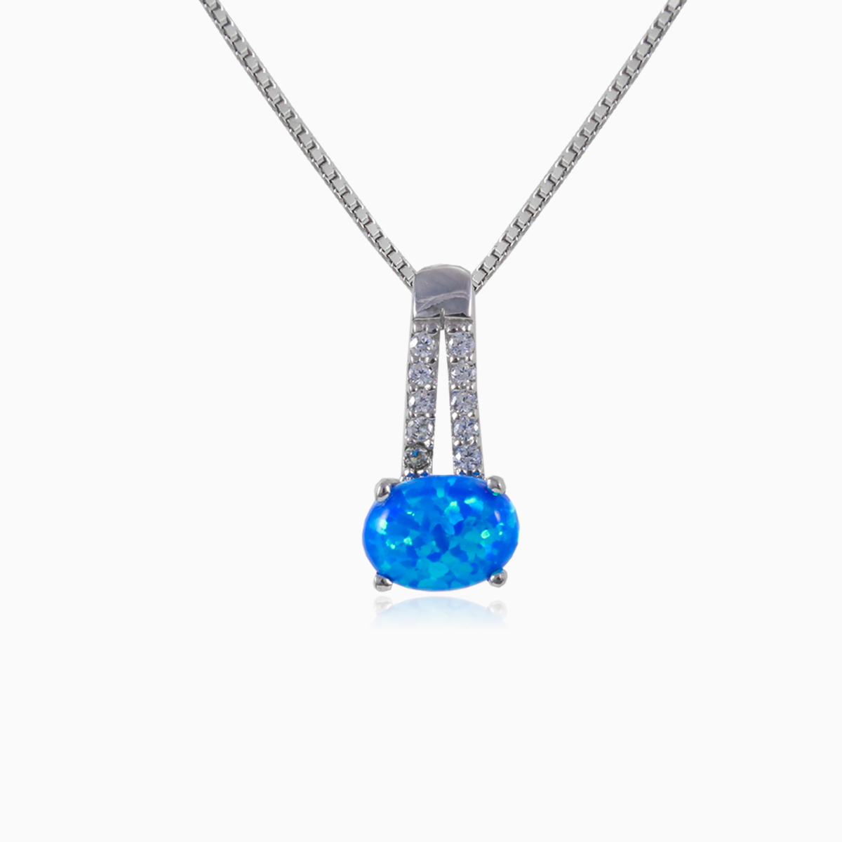 Symmetric blue opal pendant woman Pendants Colorino N.1