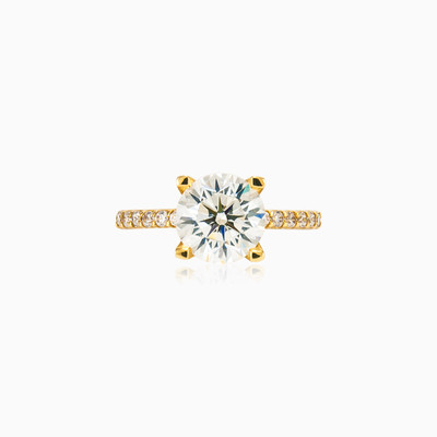 Big accent gold ring woman Engagement rings Lustrous