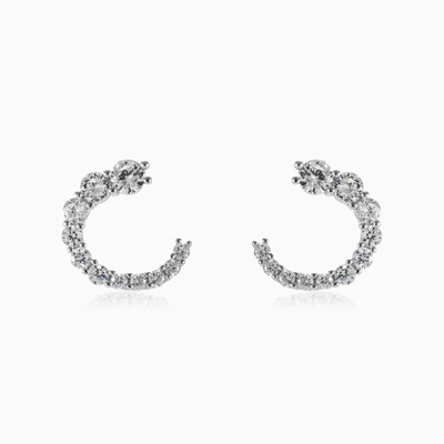 Semi circle earrings woman Earrings Shine bright