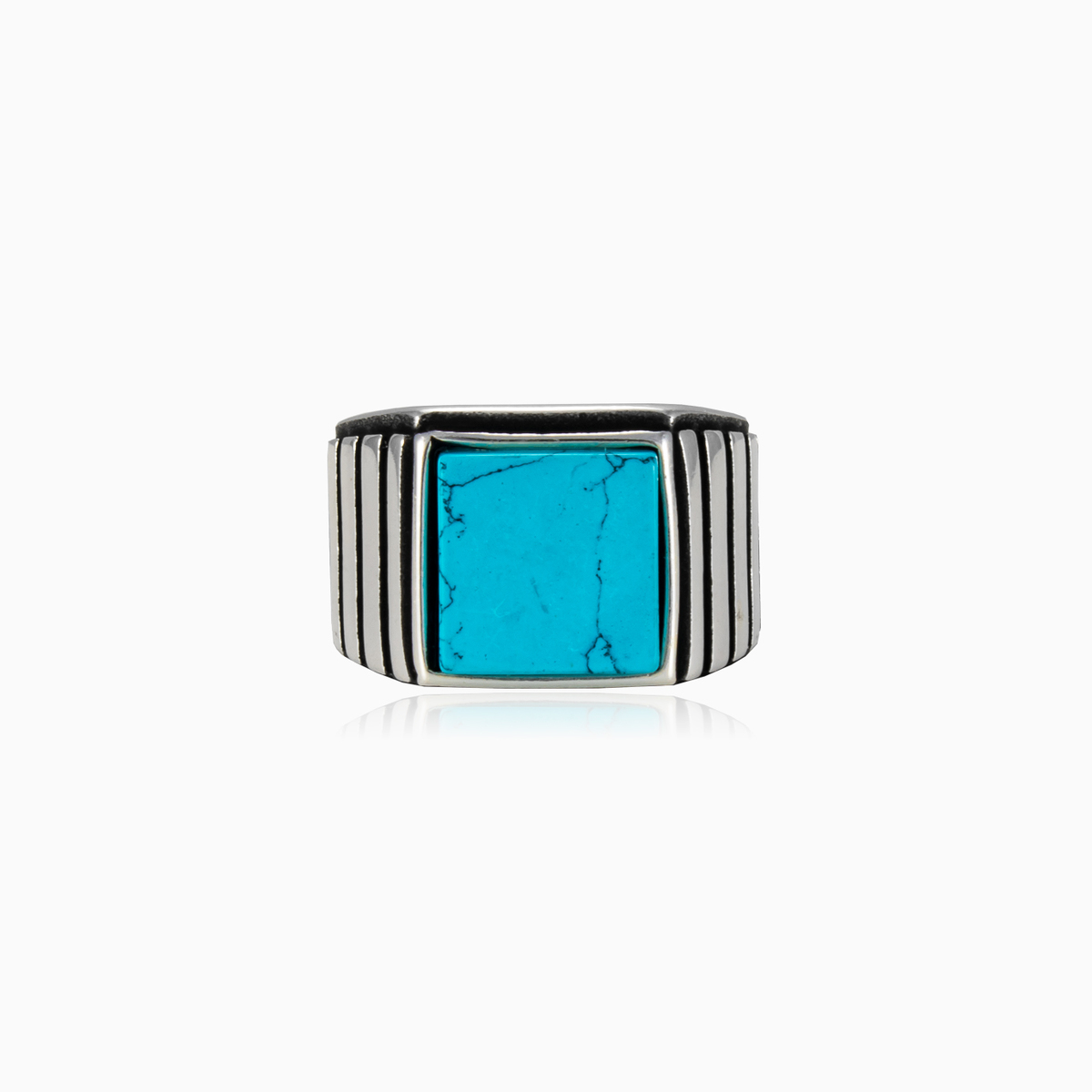 Symmetric square turquoise ring woman Rings Harmony N.1