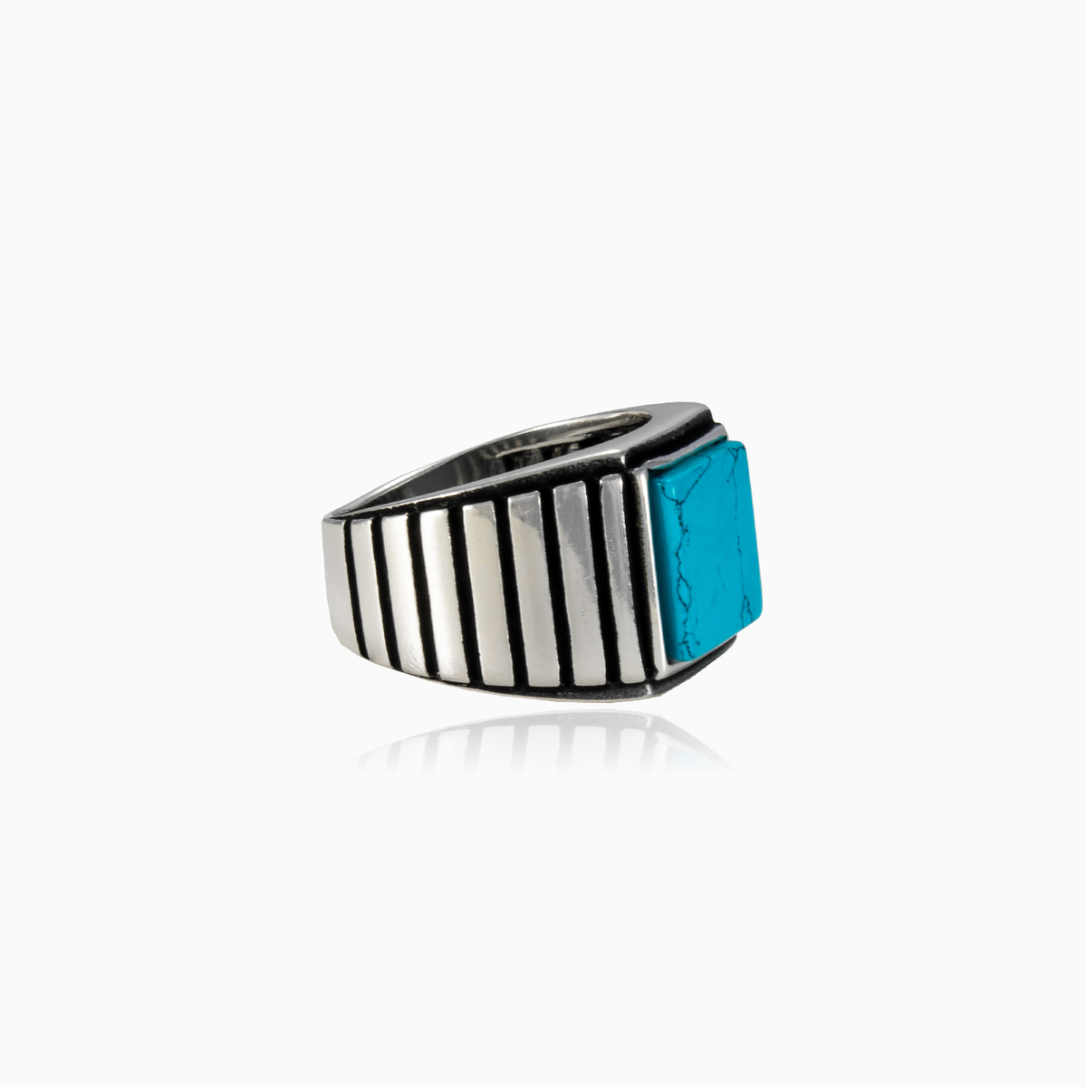 Symmetric square turquoise ring woman Rings Harmony N.2