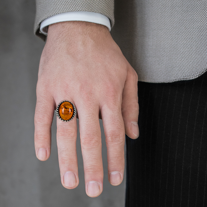 Amber ring unisex Rings Harmony N.3