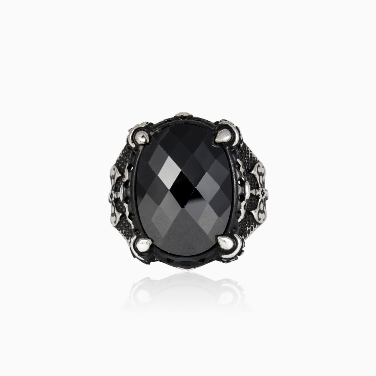 Four claws ring man Rings Detallado N.1