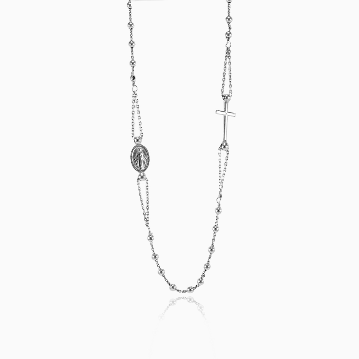 Rosario de plata del collar mujer Collares Santa Croce N.1
