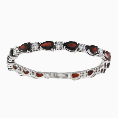 Pear cut garnet bracelet woman Bracelets Colorino