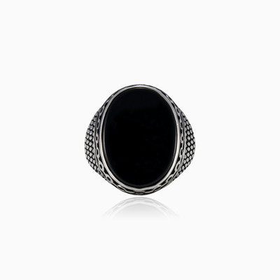 Onyx ovale enchaîné homme Bagues Detallado