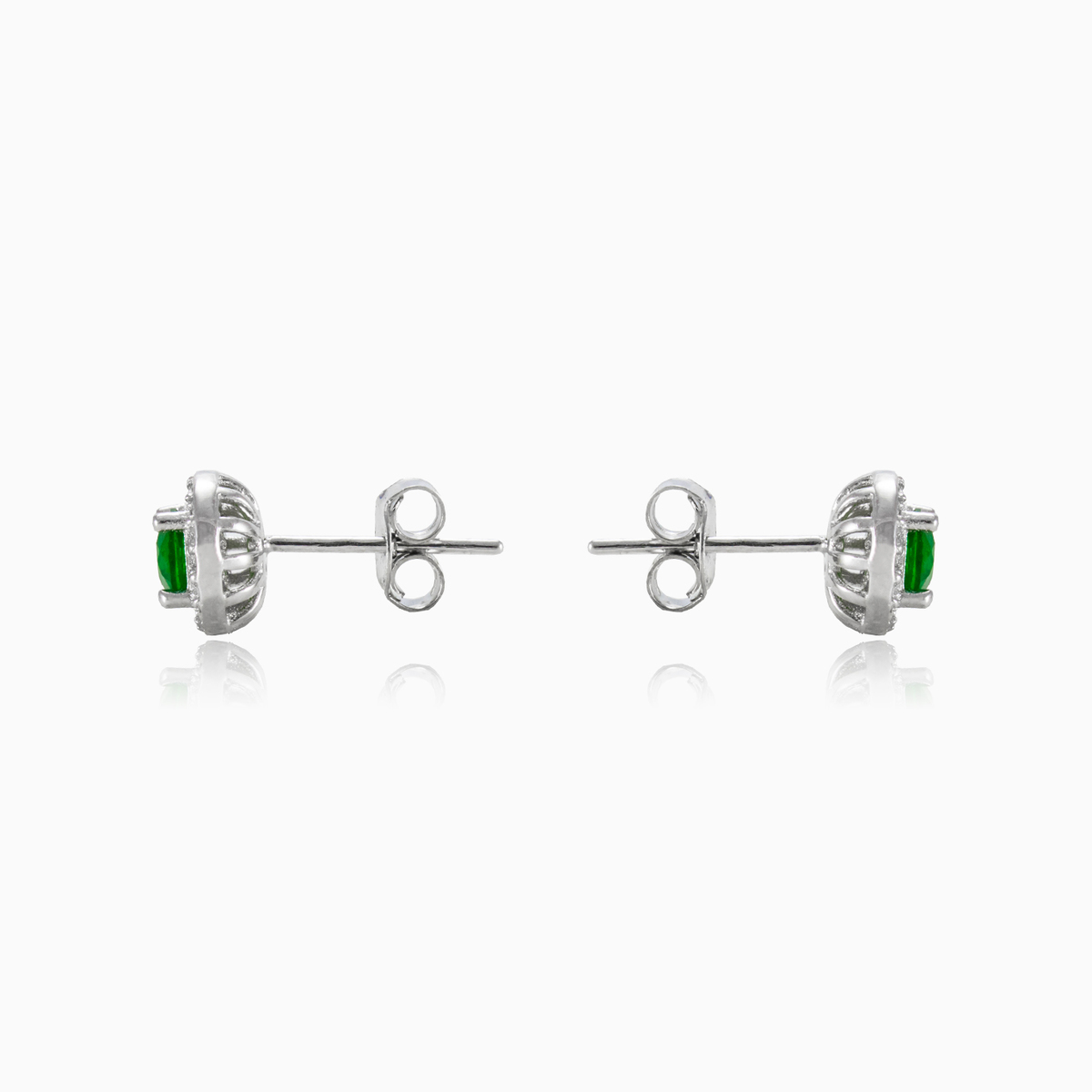 Pendientes verdes redondos mujer Pendientes Halo N.2