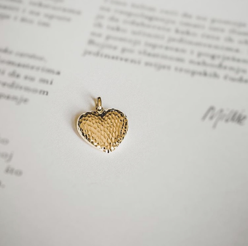 Pendentif coeur double face femme Pendentifs Lovely N.5
