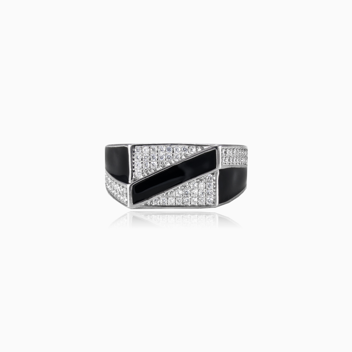 Diagonal enamel ring unisex Rings Shine bright N.1