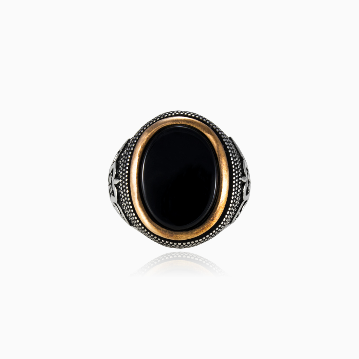 Oriental oval onyx man Rings Palmyra N.1