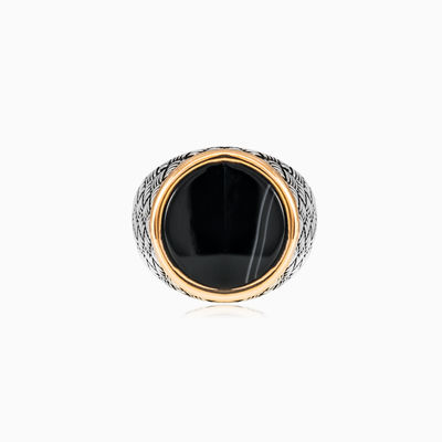 Anillo redondo de ágata unisex Anillos Detallado
