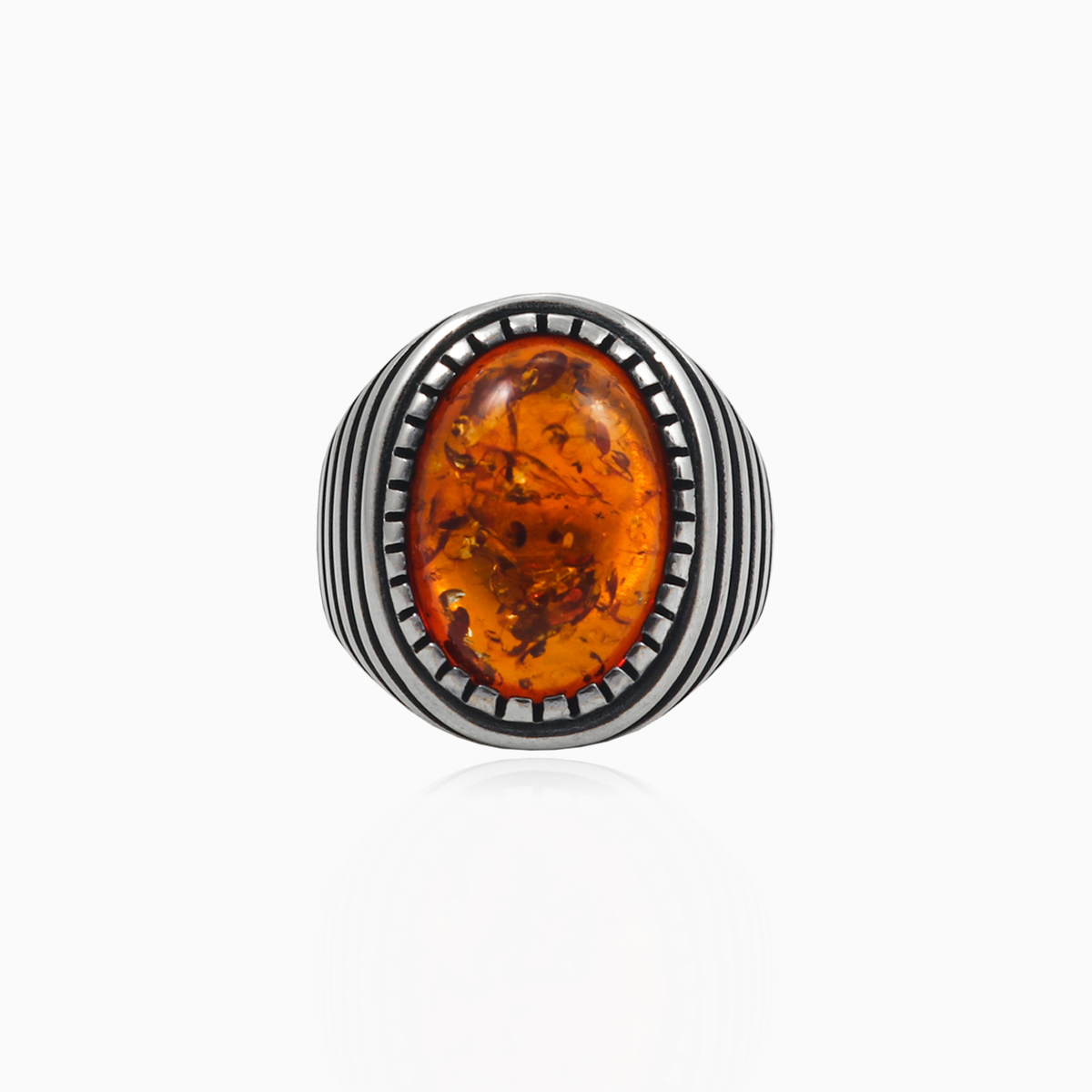 Symmetric amber ring man Rings Harmony N.1