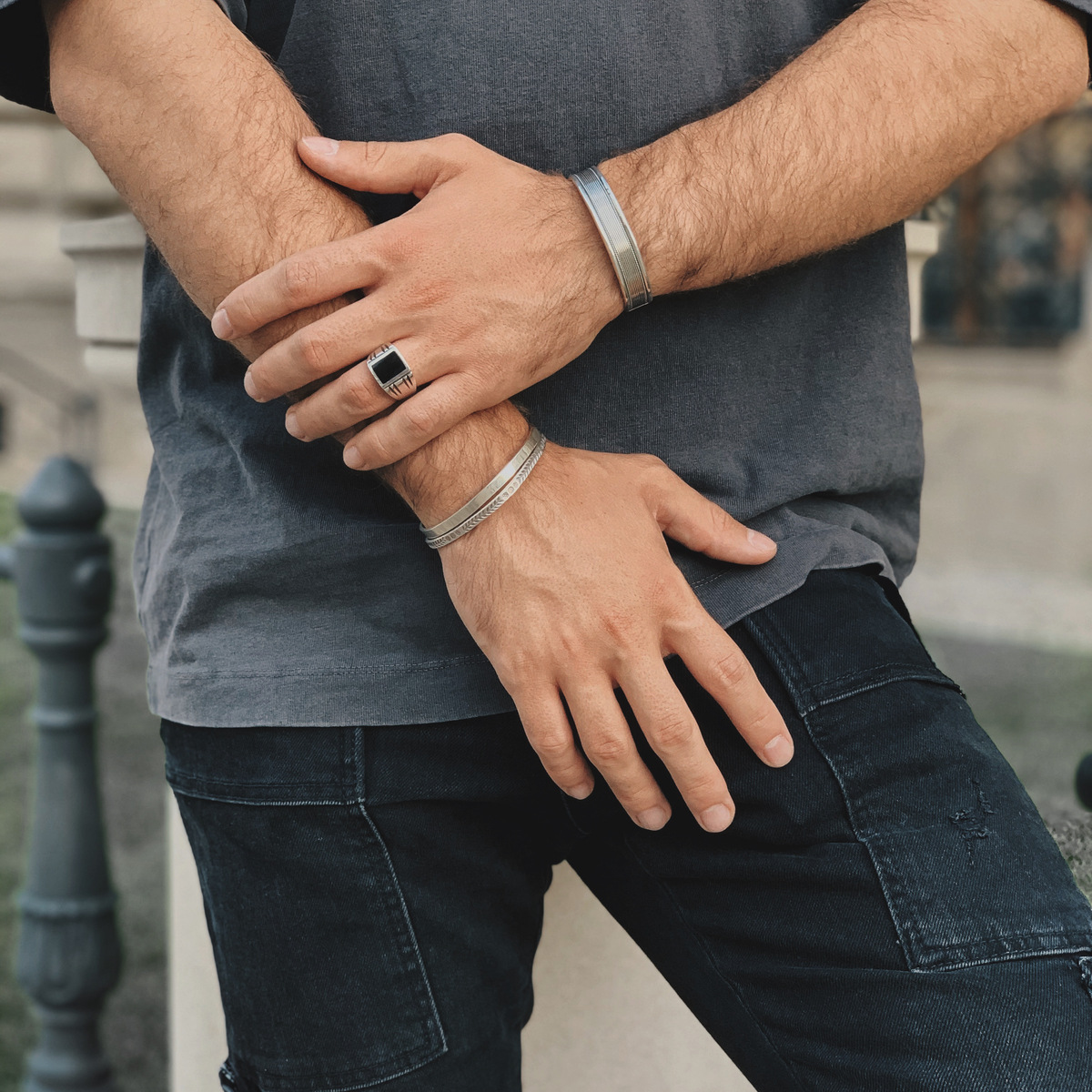 Plain cuff bracelet unisex Bracelets Rustico N.3