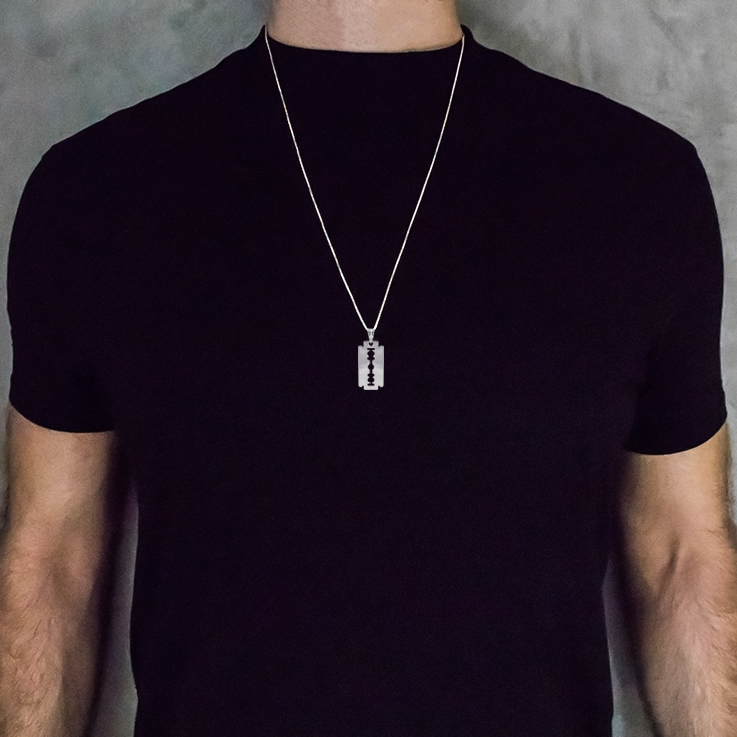 Razor pendant man Pendants High polished N.2