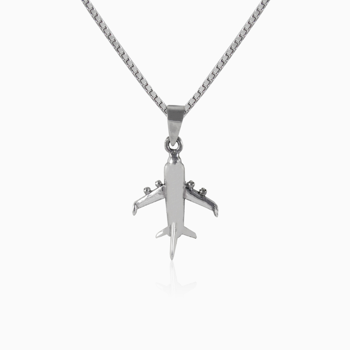 Pendentif d'avion en argent unisex Pendentifs High polished N.1