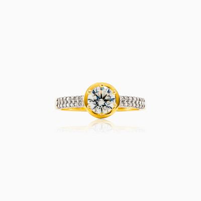 Bague Fantasía en or jaune femme Bagues de fiançailles Lustrous