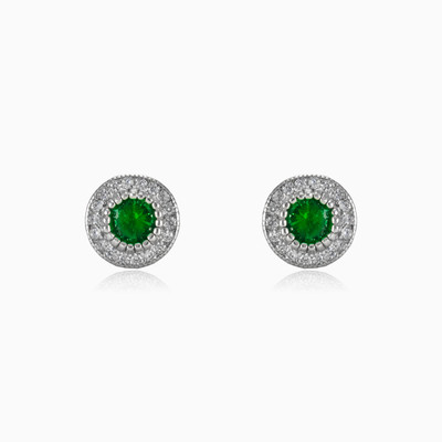 Aretes barrocos verdes mujer Pendientes Halo