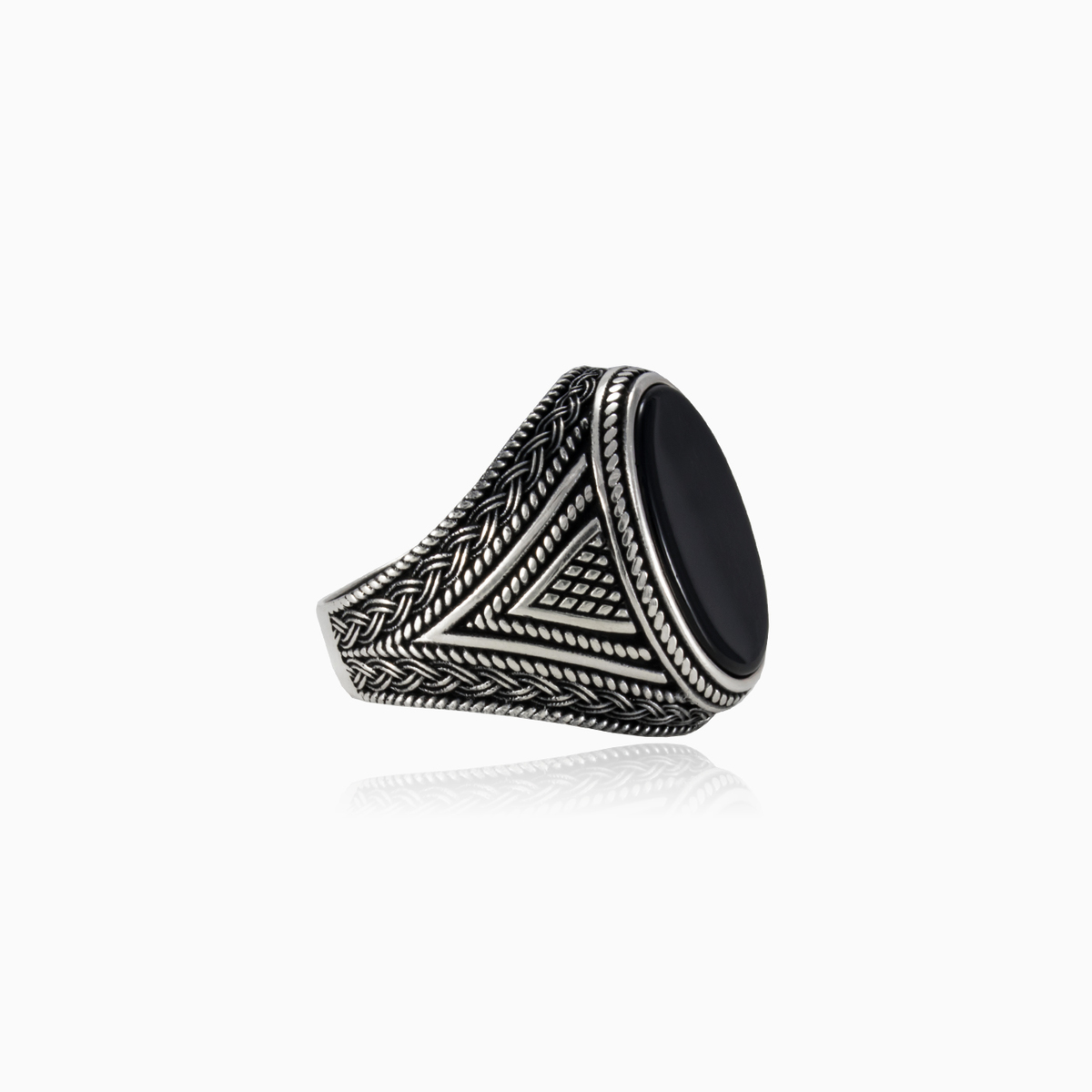 Geflochtener Ring aus Sterlingsilber Männer Ringe Detallado N.2