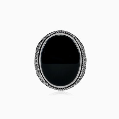 Braided sterling silver ring man Rings Detallado