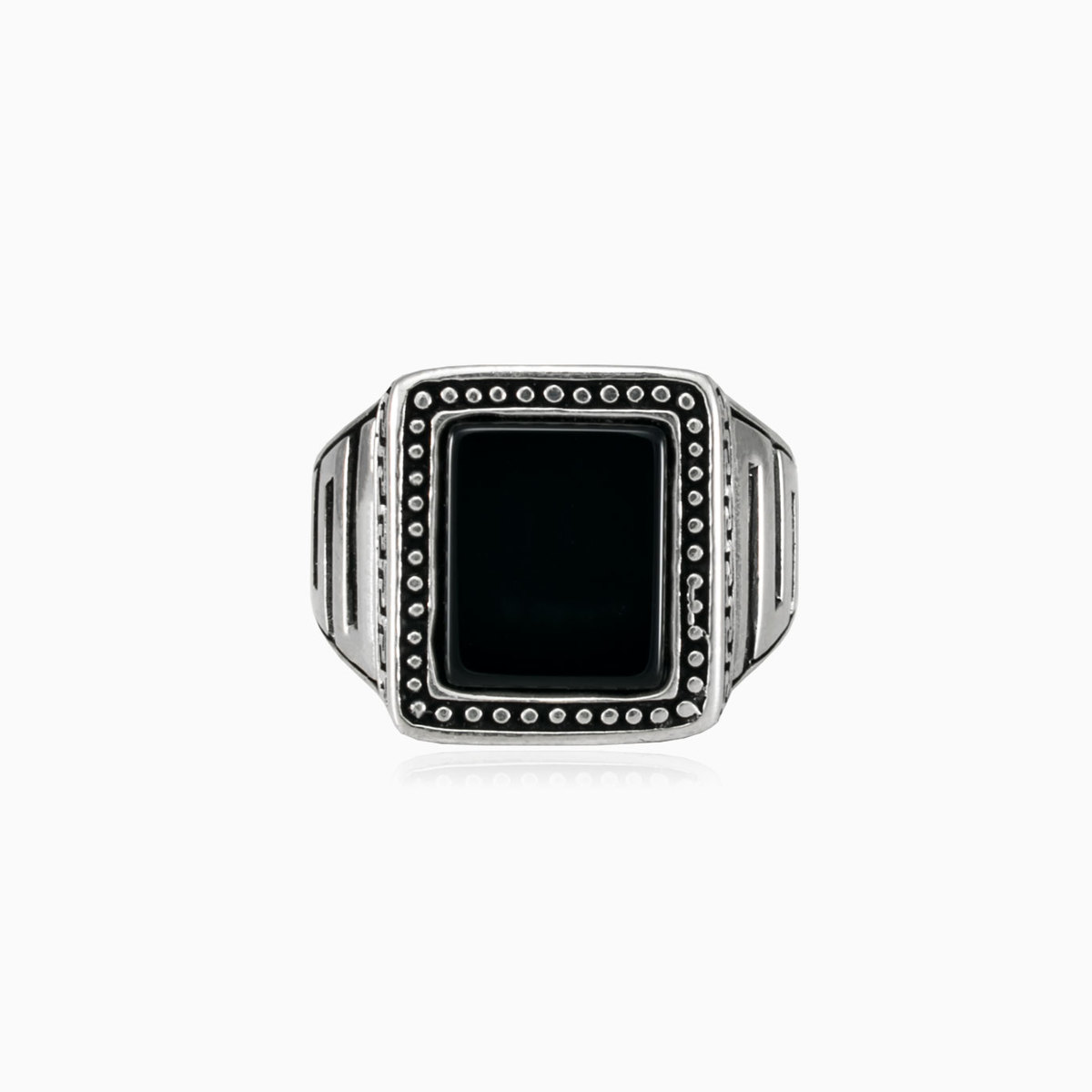 Dot onyx ring man Rings Hellas N.1