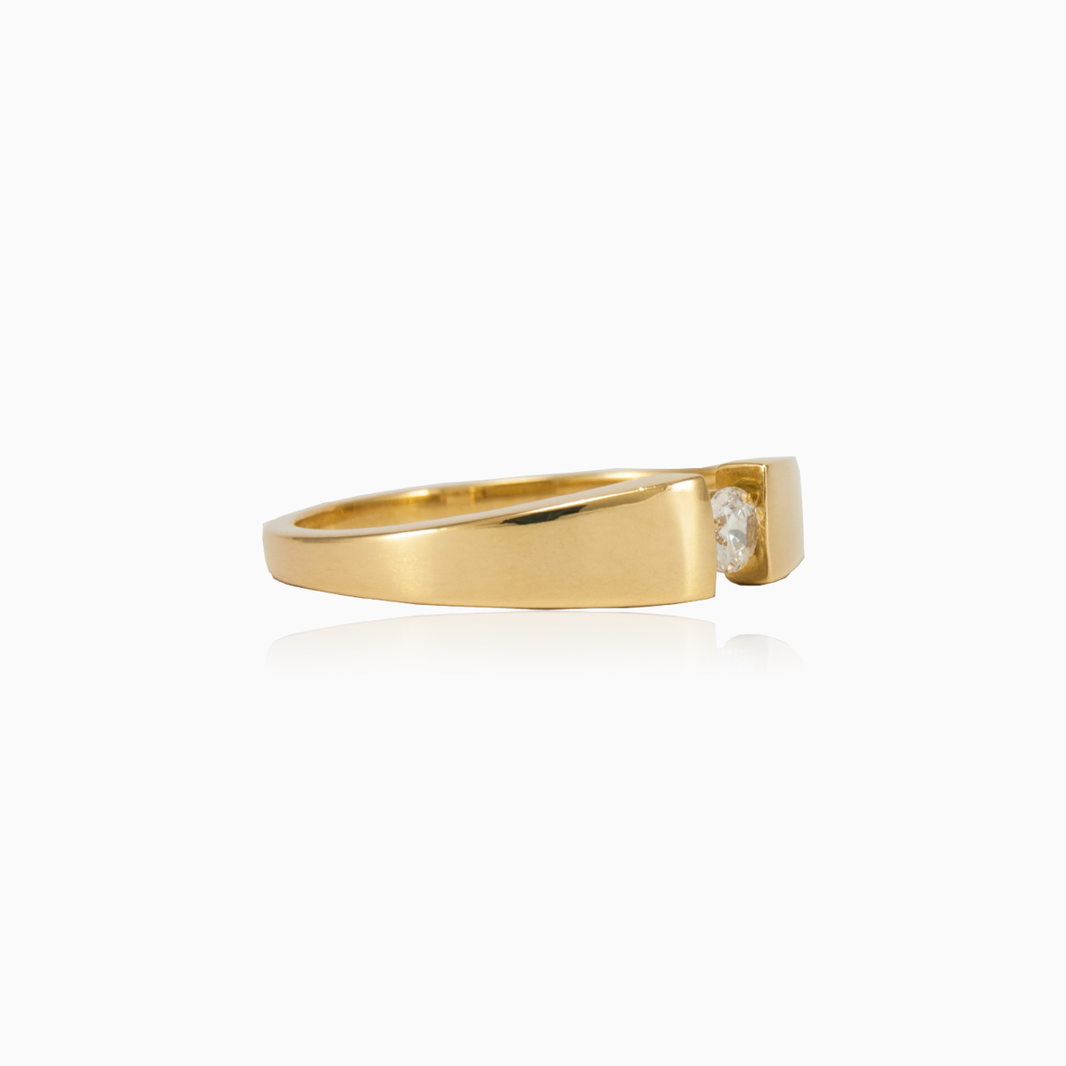 Zlatý prtsen s krystalem SOLITAIRE dámské Zásnubní prsteny Lustrous N.2